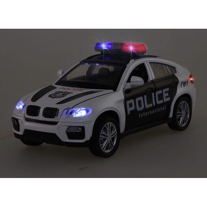 Mô Hình 1:32 Xe BMW X6 Cảnh Sát 15.5cm 911 No box