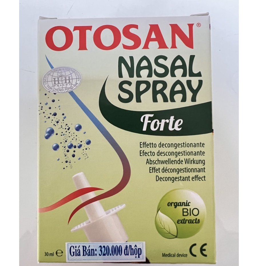 Xịt mũi otosan Nasal Spray.Giảm ngạt mũi,chảy nước mũi.Giúp thông thoáng dễ thở,bảo vệ mũi