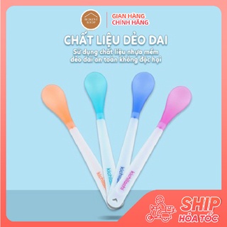 Bộ 4 thìa, muỗng báo nóng Kichi thân dài cho bé