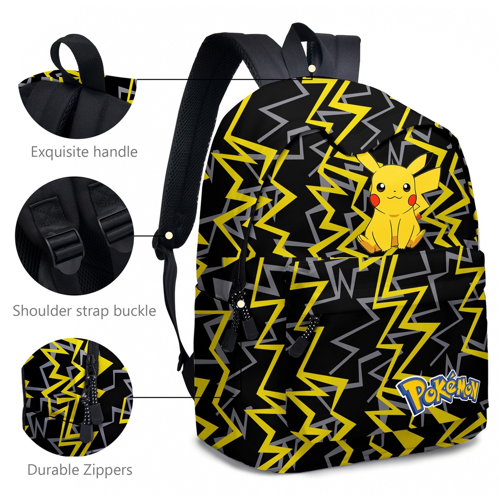 Balo Pokemon Pikachu Anime balo nữ đi học Balo Đi Học Họa Tiết Hoạt Hình Đáng Yêu Cho Bé
