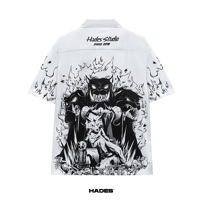 Áo Sơ Mi Tay Ngắn Unisex HELL'S KING Vải Silk HADES Brand Chính Hãng
