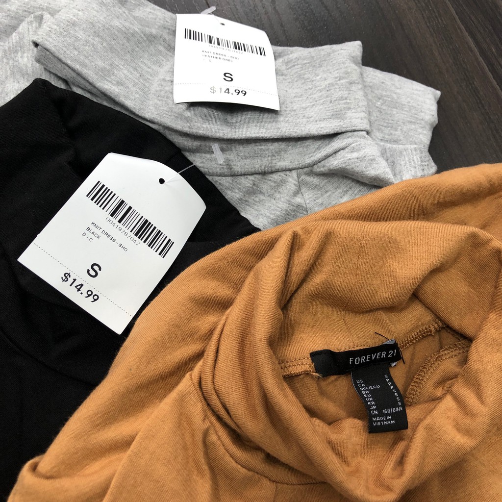 Đầm thun body cổ lọ F21 Kami