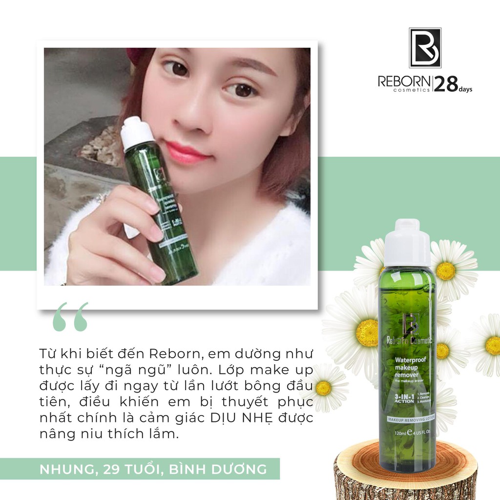 Tẩy trang hoa cúc - makeup remover REBORN 120ml | BigBuy360 - bigbuy360.vn