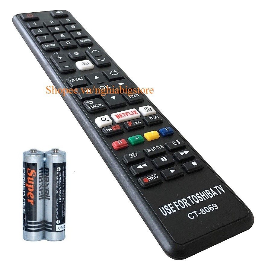 Remote Điều Khiển Tivi SAMSUNG, Internet Smart TV CT-8069 (Kèm Pin AAA Maxell)