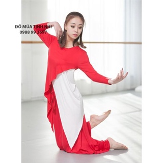 Áo múa vạt chéo dài 2 bên A21