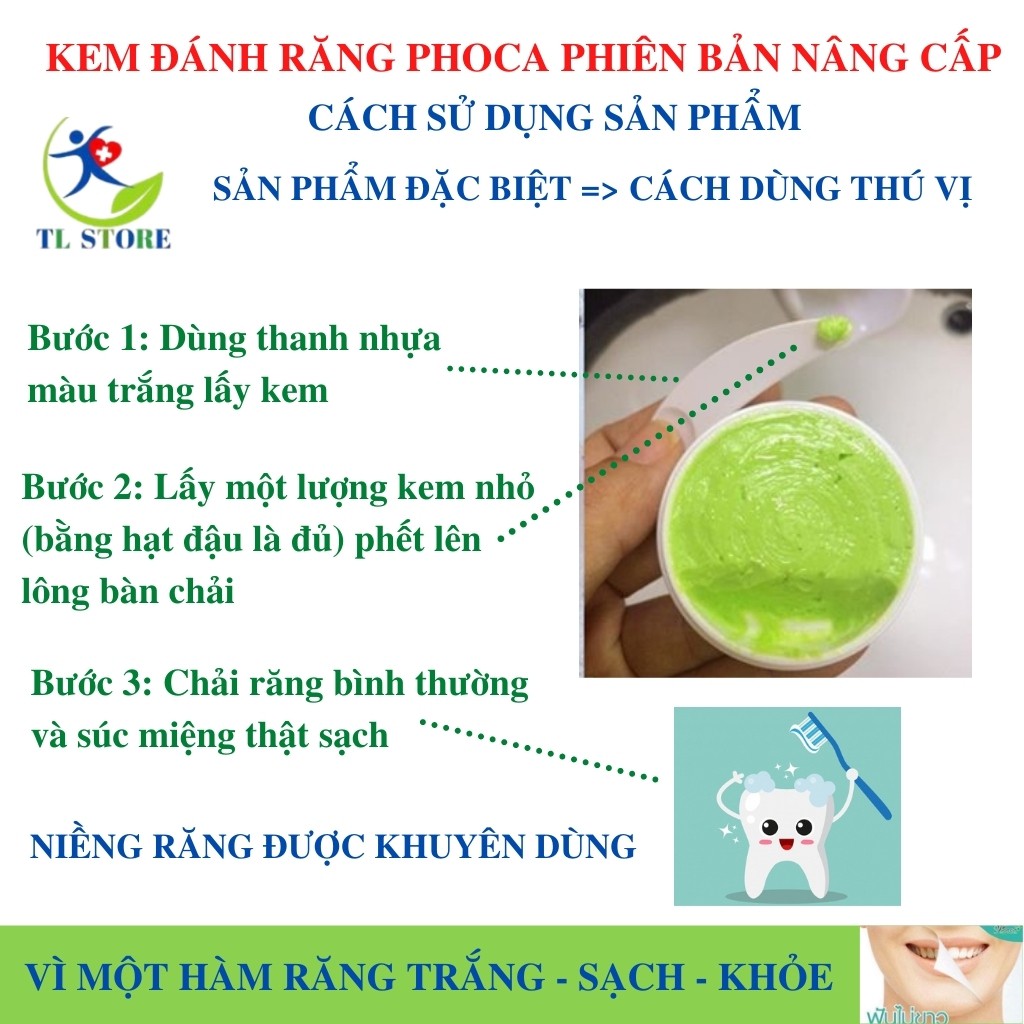 Kem đánh răng thảo dược Phoca phiên bản mới - cam kết chuẩn hàng Thái Lan