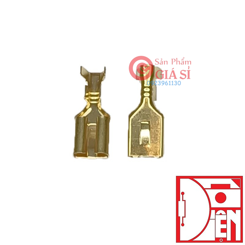 Giắc kết nối đồng đực cái, Giắc xe máy, oto kích cỡ 6.3mm túi 100 cái ❤️freeship❤️