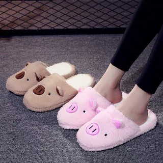 Dép Bông Đi Trong Nhà /Dép Bông hình thú/ Hình Heo Siêu Cute Mã S01