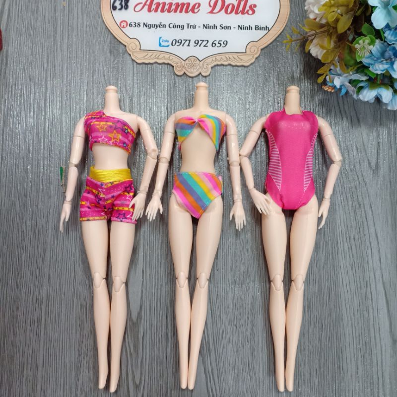 Bộ đồ bơi dễ thương cho búp bê barbie cao 30cm