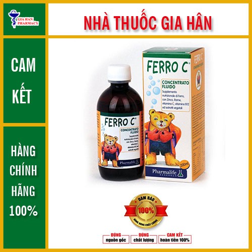 Ferro C bổ sung vitamin C, sắt, kẽm cho bé 200ml