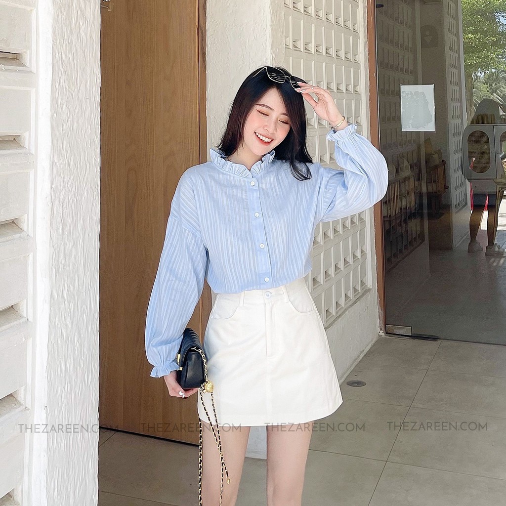 ZAREEN | CHÂN VÁY CHỮ A BASIC ZAREEN VAA29 TRẮNG