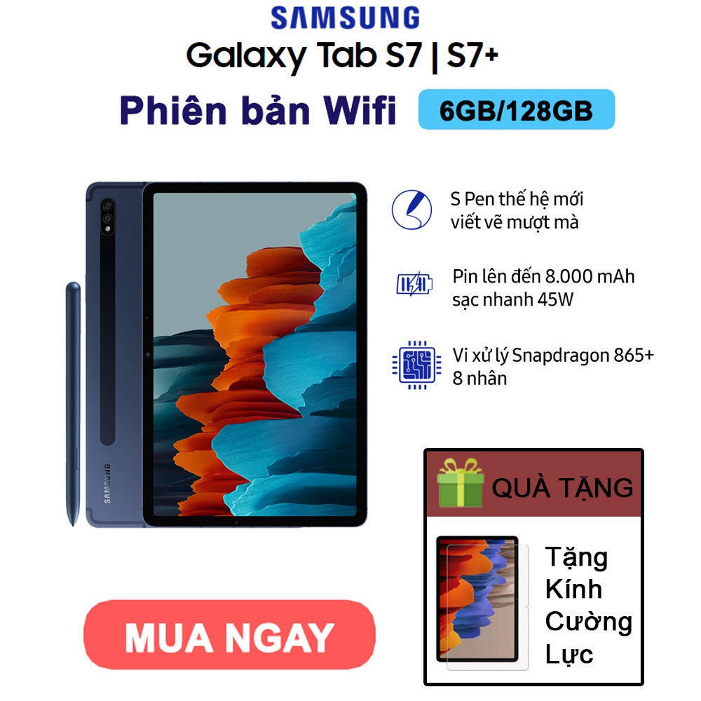 Máy Tính Bảng Samsung Galaxy Tab S7 Wifi T870 (6GB/128GB) Hàng Chính Hãng