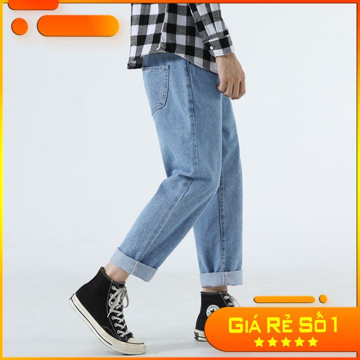 Quần Baggy Nam Quần Jean Baggy Nam [ Xanh Trơn - TR01 ] SIÊU RẺ - Tại Baggy Strore 88 | BigBuy360 - bigbuy360.vn