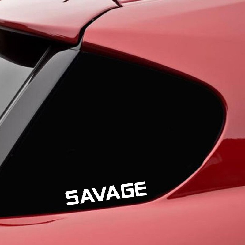 Miếng sticker &quot;SAVAGE &quot;dán trang trí cửa sổ ô tô ngộ nghĩnh 17cmx2.9cm