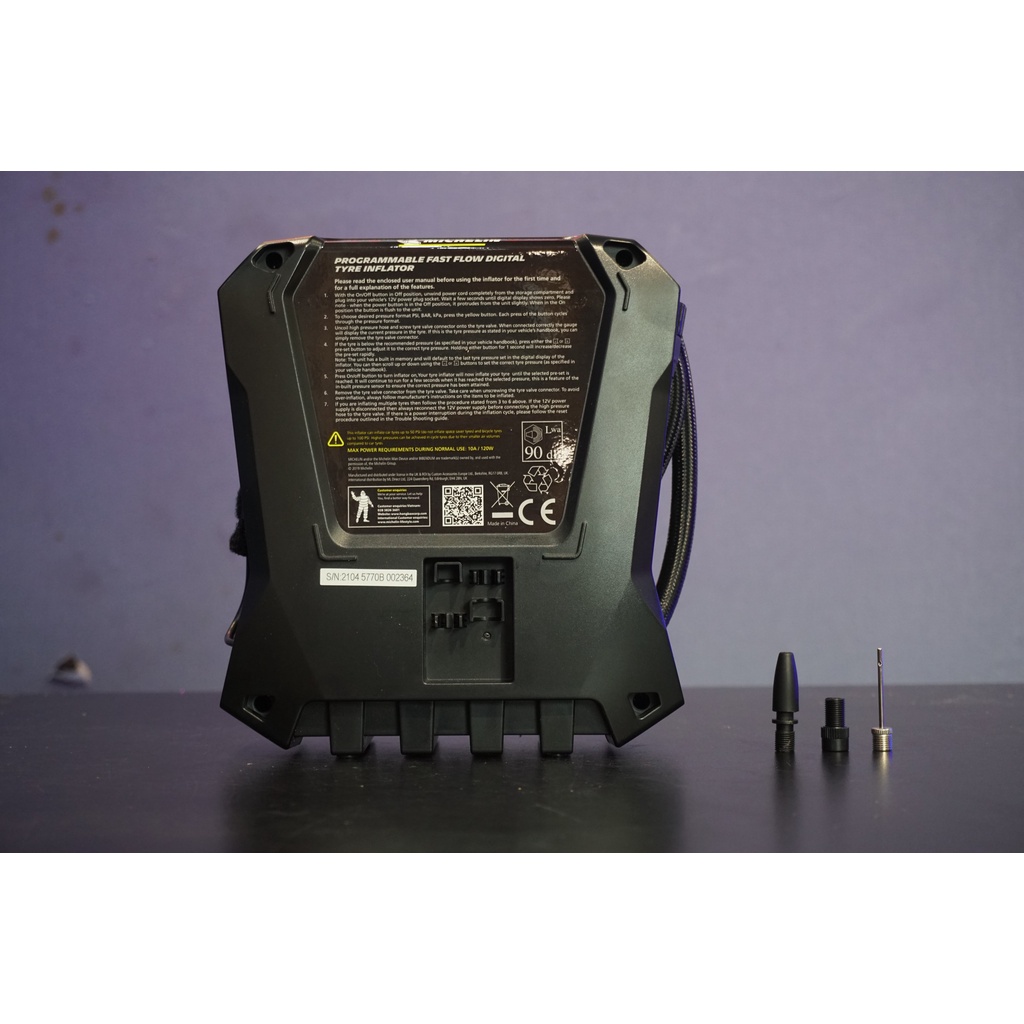 MÁY BƠM LỐP MICHELIN 12266 + BỘ CHUYỂN NGUỒN 220V RA 12V