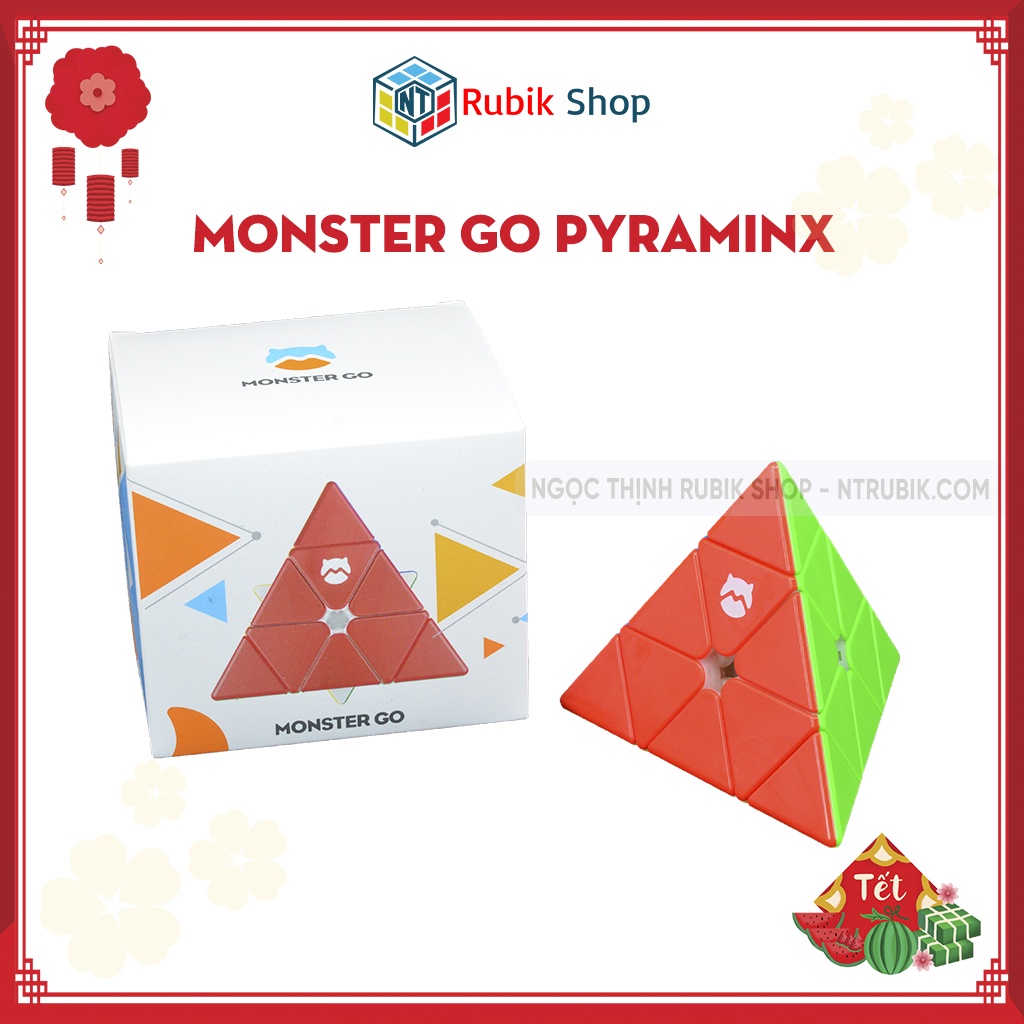 Siêu Hót Gan Monster GO Rubik Kim Tự Tháp Pyraminx Monster Go Stickerless thumbnail