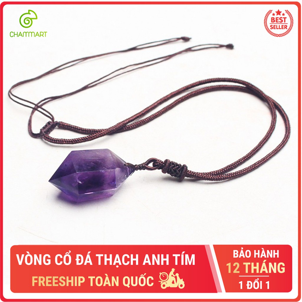 Vòng cổ Amethyst thạch anh tím phong cách cổ điển sành điệu Chammart