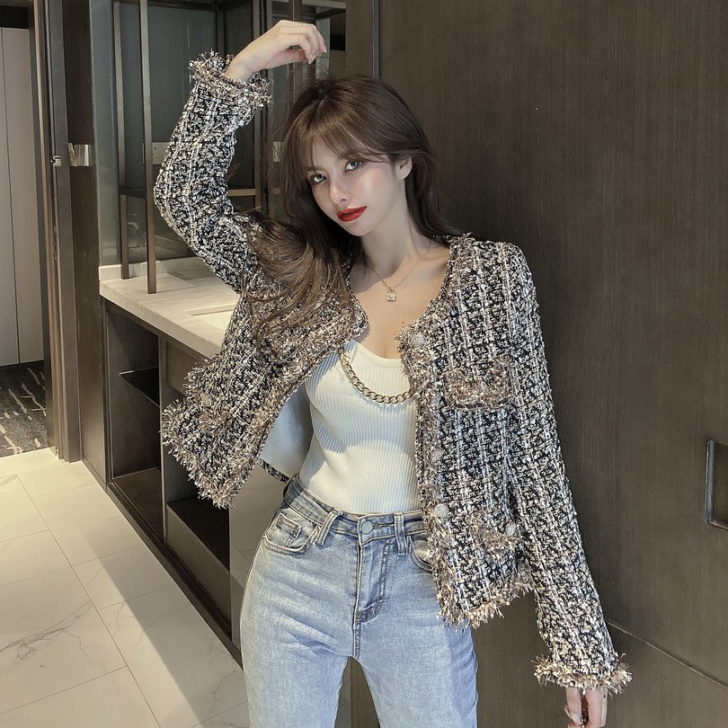 [Hàng order] Áo dạ tweed sang chảnh A93