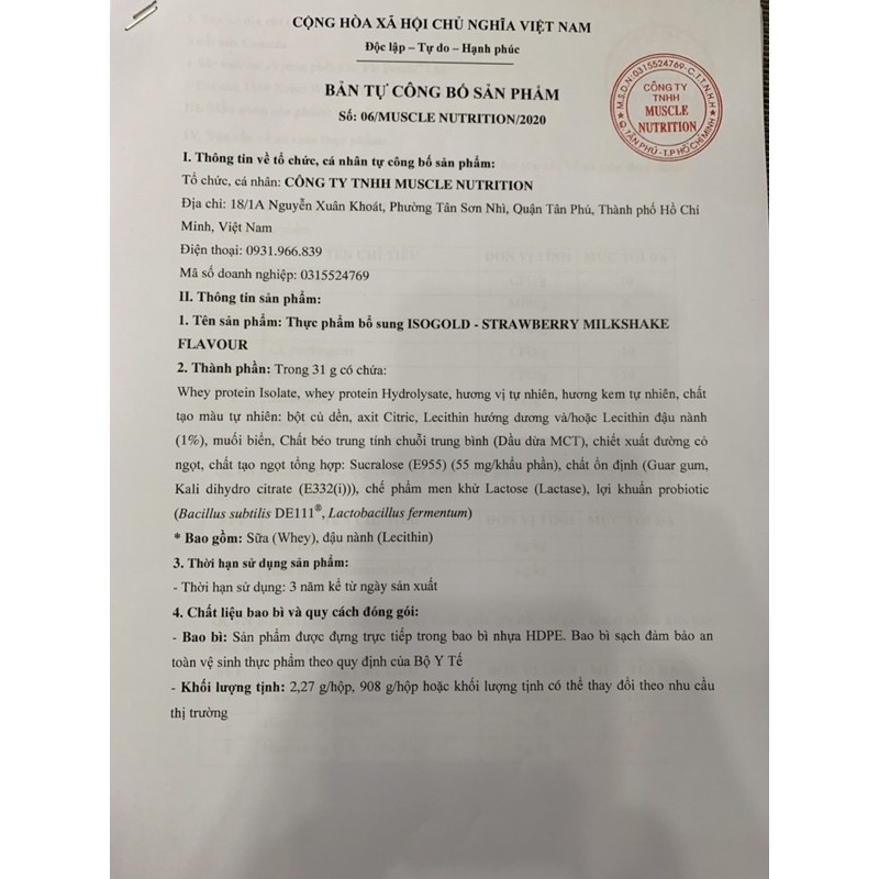 ISO GOLD - Sữa Tăng Cơ Siêu Tinh Khiết Hấp Thu Nhanh - Có thêm Probiotic hỗ trơ tiêu hoá tốt  - Hủ 5lbs ( 2.27kg )