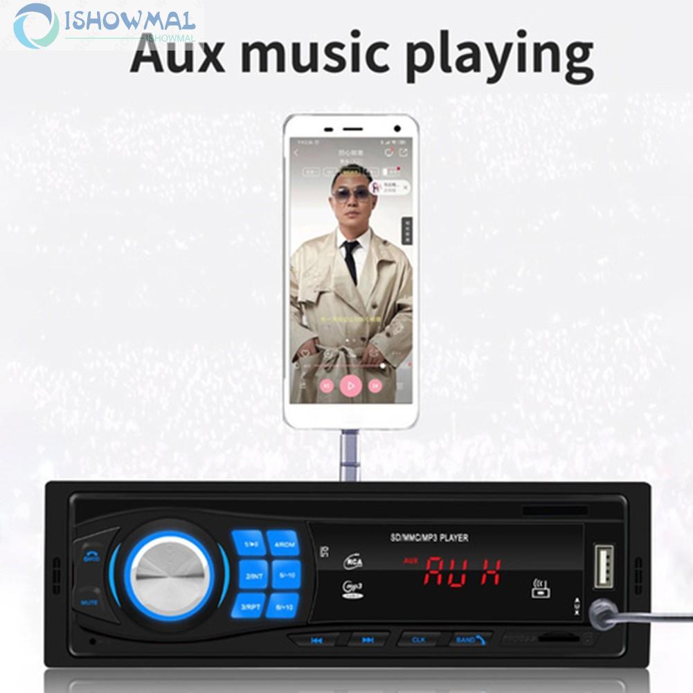 Máy Nghe Nhạc Mp3 Usb 1 Din 12v Aux Bluetooth Fm Cho Xe Hơi