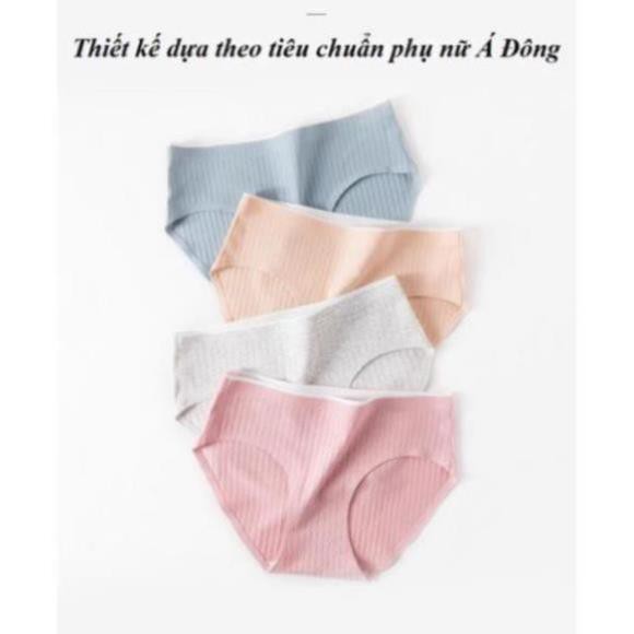 Quần Lót Cotton Gân Tăm Không Đường May Kháng Khuẩn