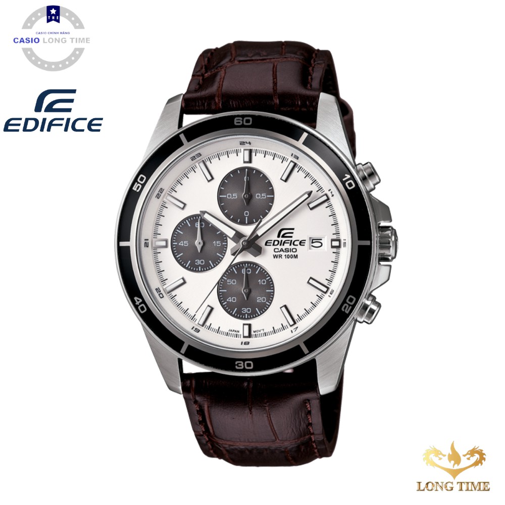 Đồng hồ nam Casio EDIFICE EFR-526L-7AVUDF Chính hãng - Dây Da - chống nước độ sâu 10