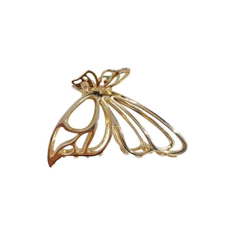 Kẹp Tóc Hình Bướm Ba Chiều Bằng Kim Loại Thời Trang Cổ Điển Dành Cho Nữ