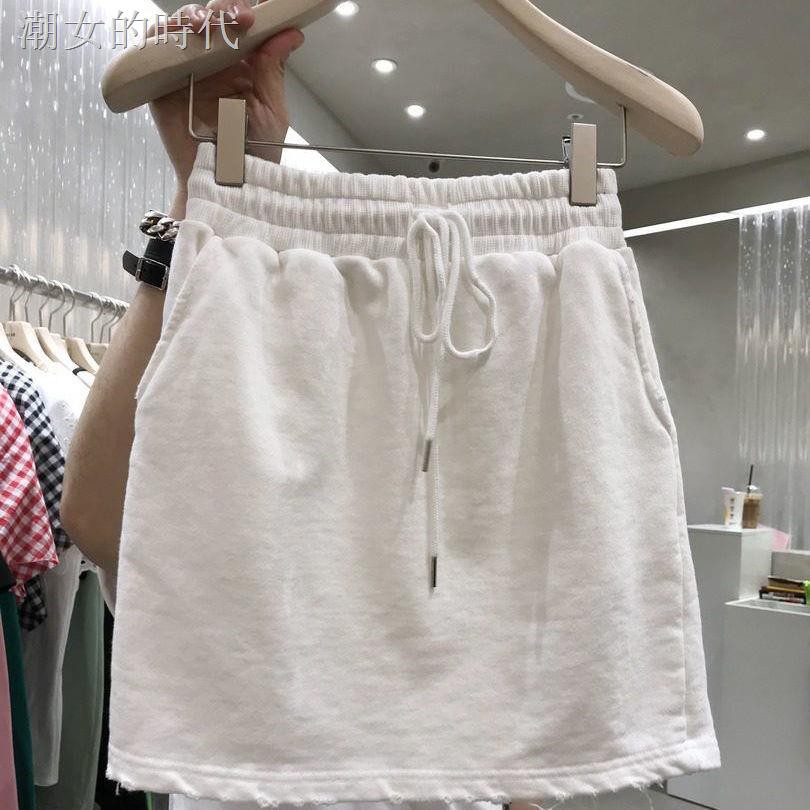 Chân Váy Thể Thao Lưng Cao Phối Dây Rút Co Giãn Tốt Màu Sắc Thời Trang Mùa Hè Hàn Quốc Cho Nữ