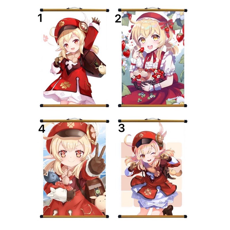 ảnh treo tường Klee genshin impact/ poster anime genshin impact Klee