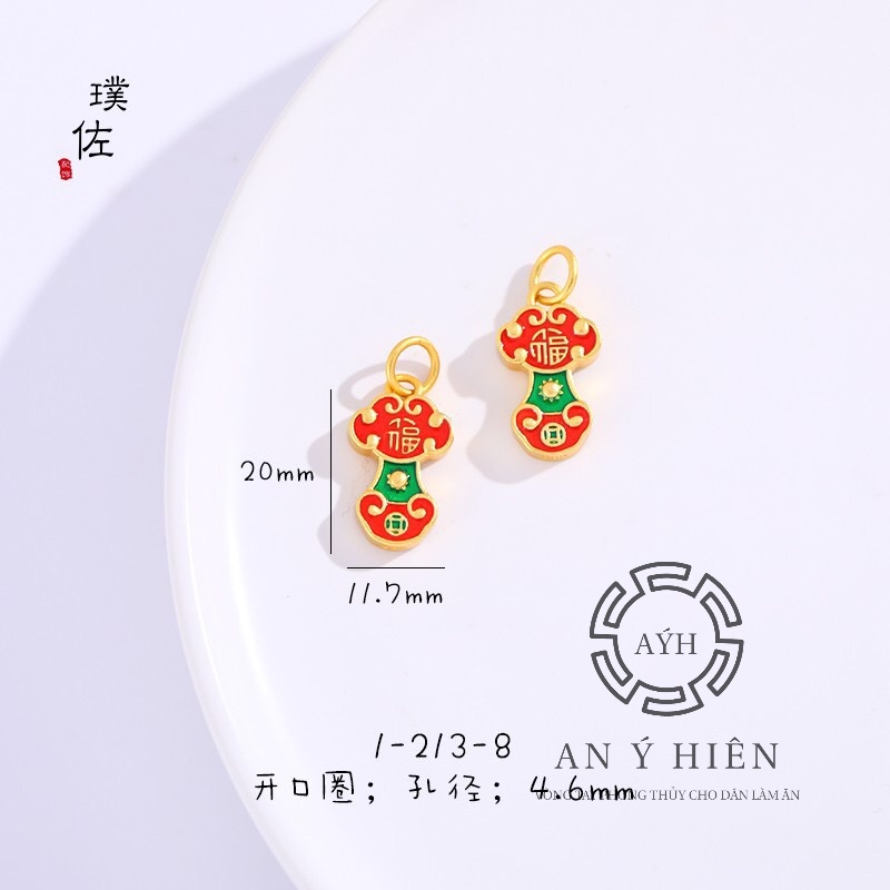 Charm Khóa vạn sự như ý đỏ #C222( An Ý Hiên)