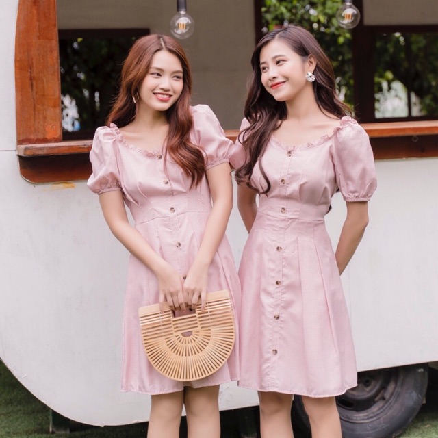 Đầm caro xinh ( kèm clip + ảnh thật)