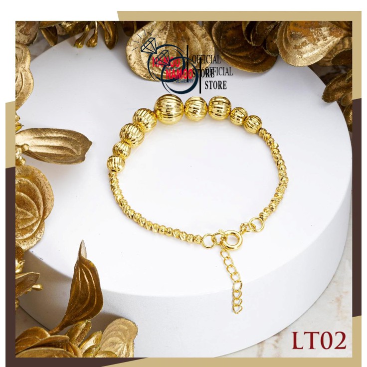 Set Dây Chuyền và Lắc Tay Nữ Xi Mạ 18k Cao Cấp Bộ Phụ Kiện Nữ L247 V247 Namoo Jewelry