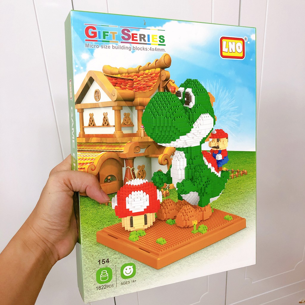 Xếp hình Lego khủng long Yoshi Mario 3D Magic Blocks Big Size - Đồ chơi trí tuệ - NEO Store