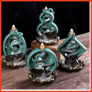 Ngược dòng cội nguồn lư hương gốm mới núi cao nước chảy lư hương gốm đường hương văn phòng sáng tạo đồ trang trí