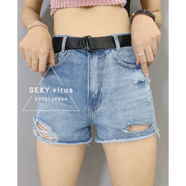 Short jean xả lai cắt đùi