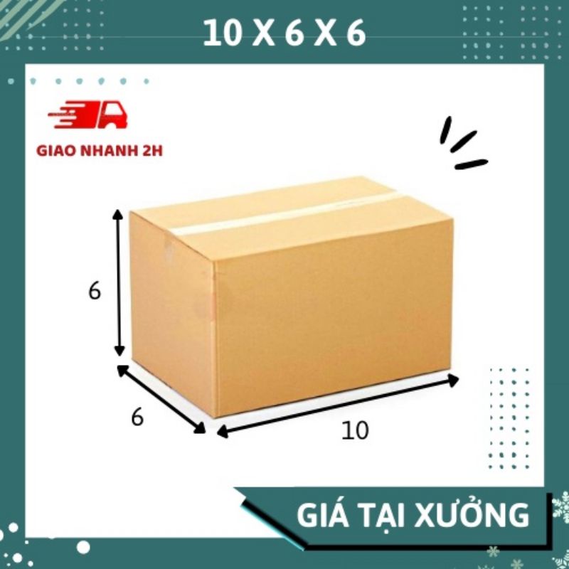 Combo 50 hộp carton 3 lớp 10×6×6 đóng hàng cod.