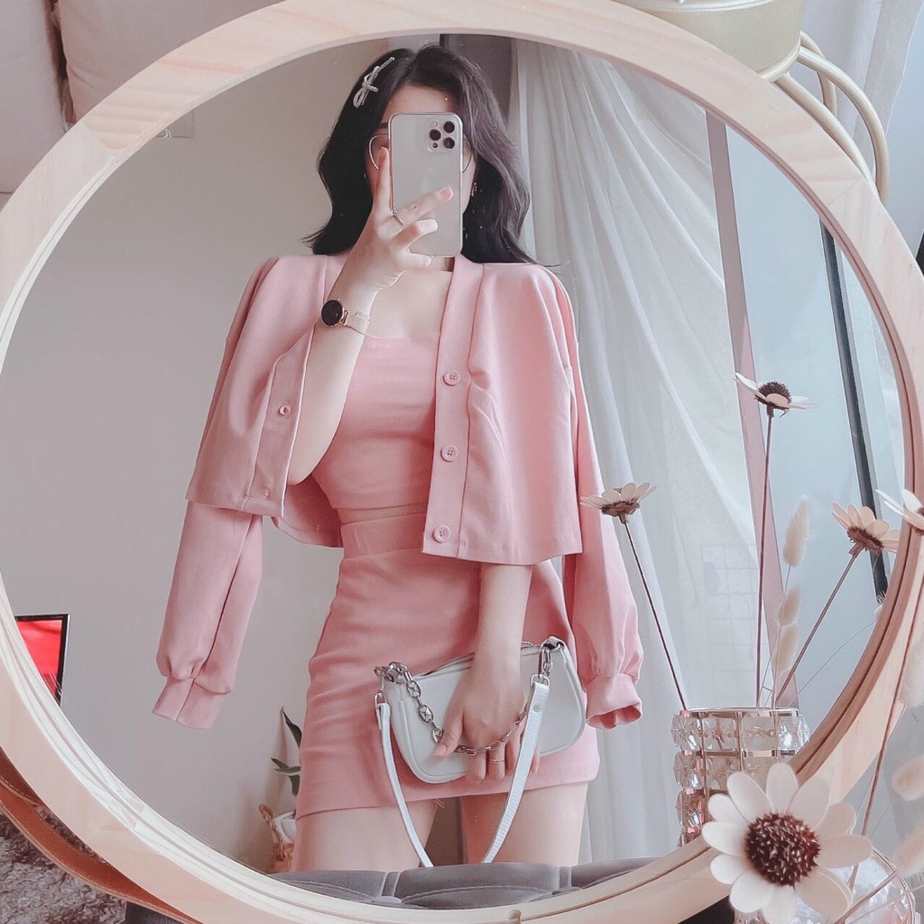 Sét Bộ 3 Món Kèm Áo Khoác Thời Trang Nữ Sam Closet Free Size 40-55kg