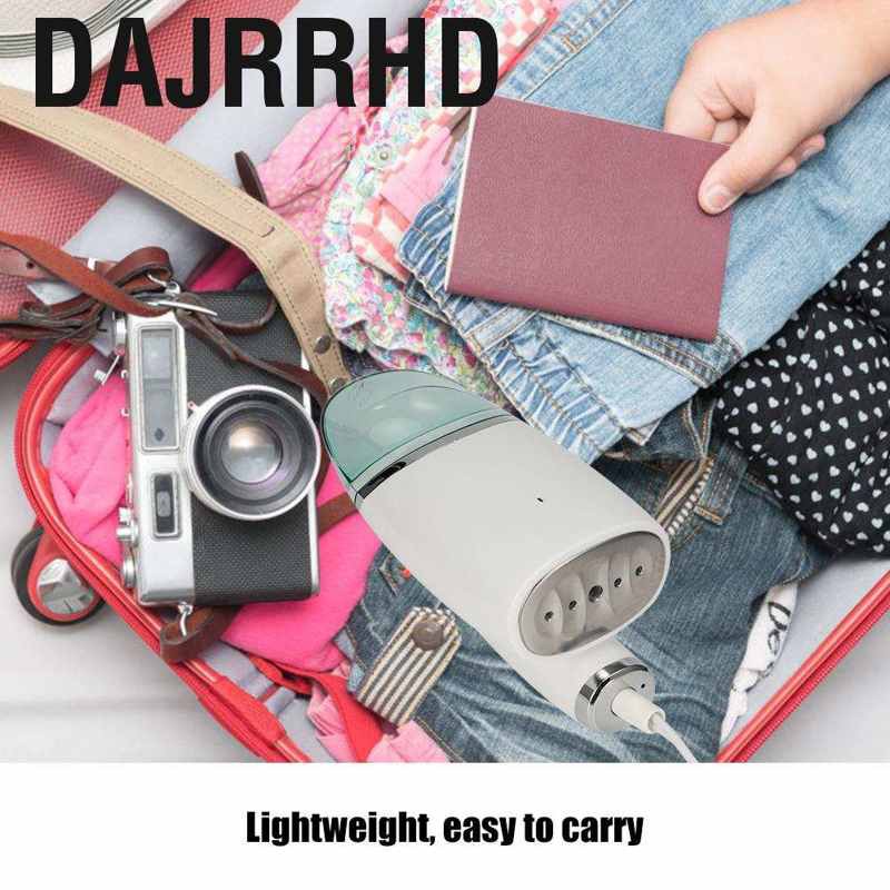 Dajrrhd 1000W Electric Steamers Folding Portable Household Garment Clothes US Plug 110V White