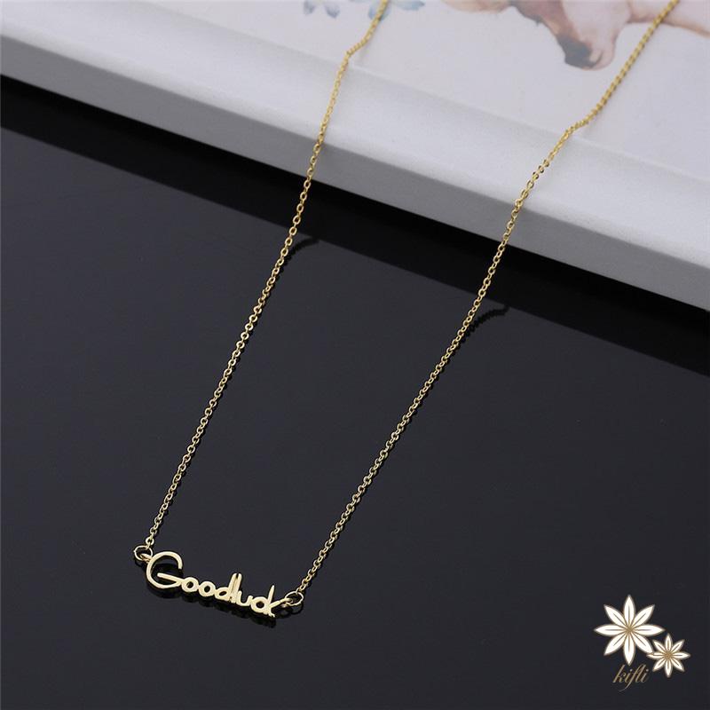 【Kifli】Vòng cổ Mặt Chữ May Mắn Thời Trang Dành Cho Nữ