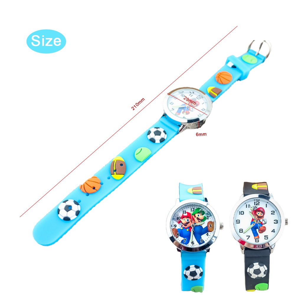 Đồng Hồ Điện Tử Dây Silicone Hình Hoạt Hình 3D Cho Bé