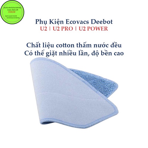 Bộ Phụ kiện khăn, giẻ, lọc hepa, chổi cuộn, chổi chính, chổi cạnh Robot hút bụi Ecovacs Deebot U2/Pro