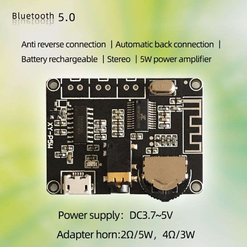 WER 3W/5W PAM8406 Bluetooth 5.0 Stereo Audio Power Amplifier Board Module XY-P5W