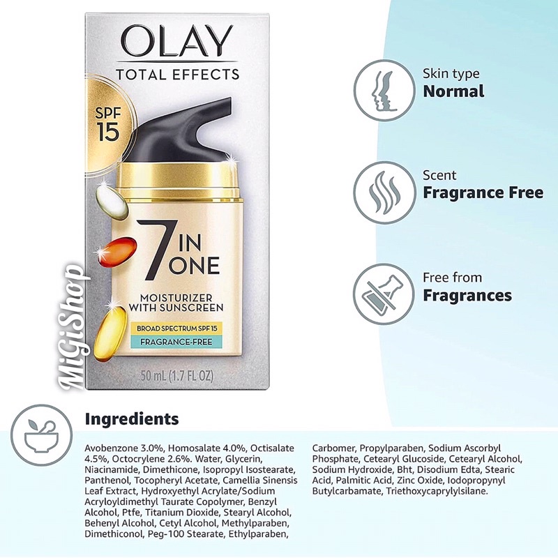 Kem Dưỡng Da Ban Ngày Olay Total Effects 7in1 Moisturizer With Sunscreen 50ml