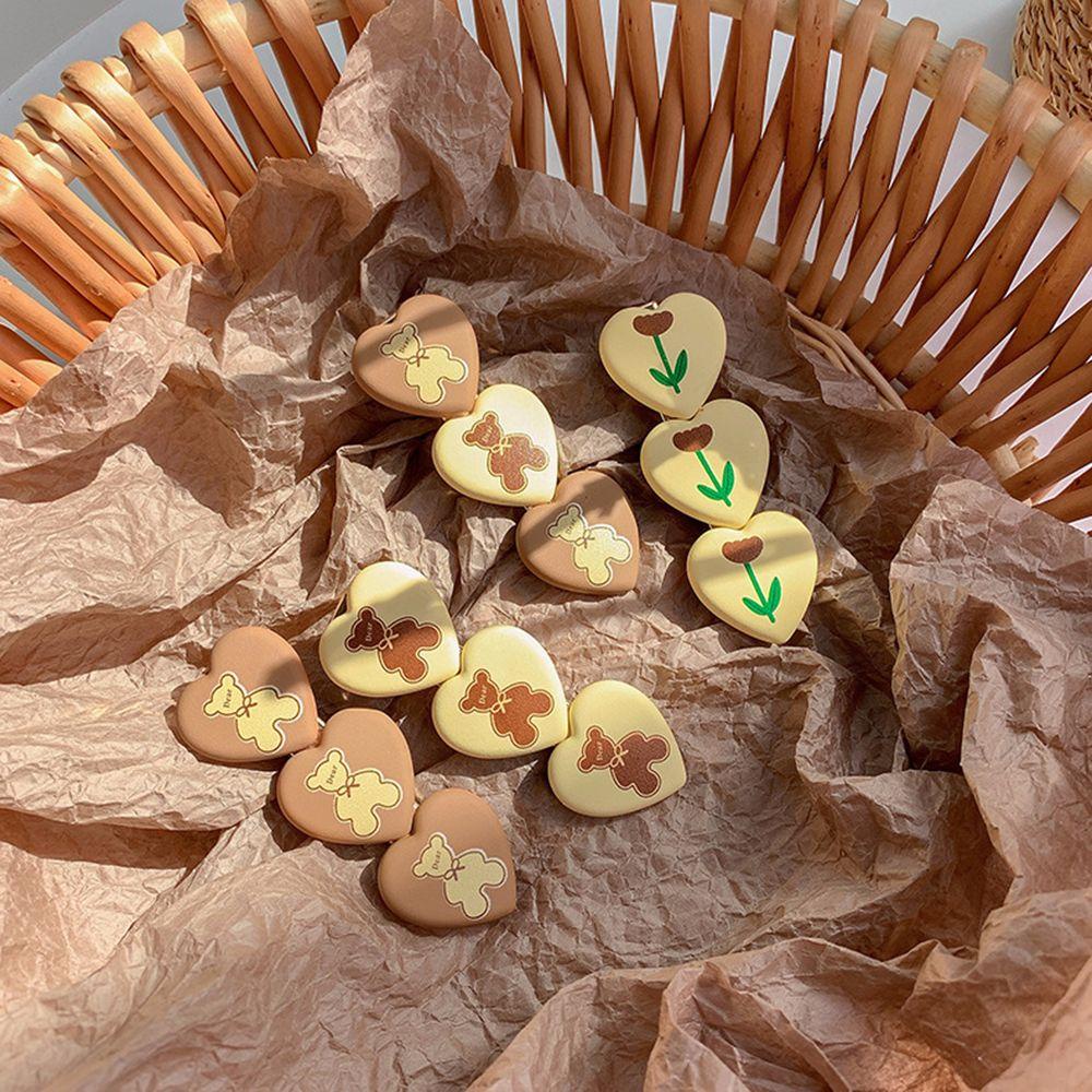 Kẹp Tóc Hình Trái Tim Hoạt Hình Phong Cách Hàn Quốc Dễ Thương Cho Nữ