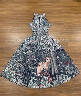 Đầm maxi hoa rừng xanh🌿🌿(Ảnh thật)