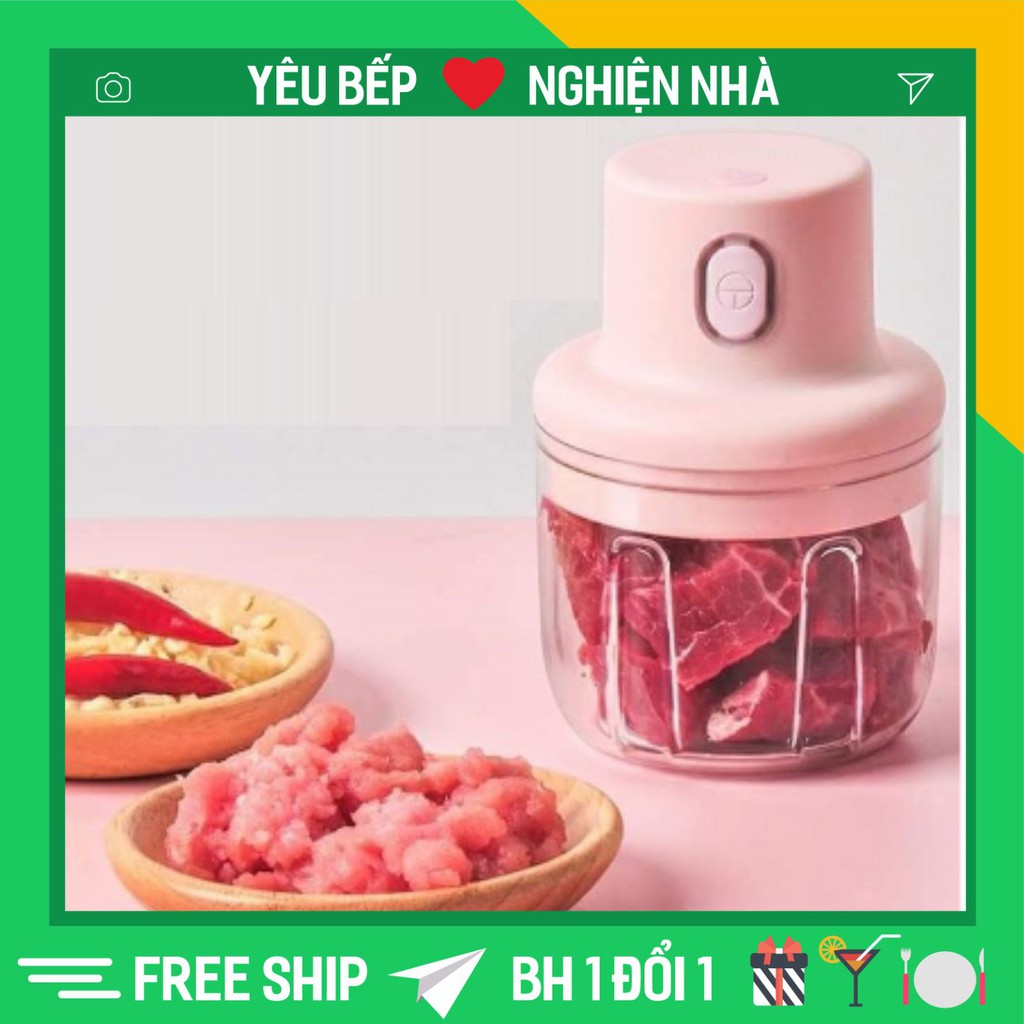 Máy xay thịt mini - Máy xay mini đa năng 250ml