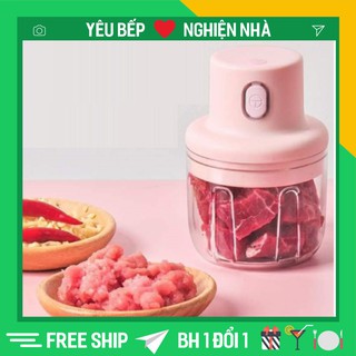 Máy xay thịt mini - Máy xay mini đa năng 250ml
