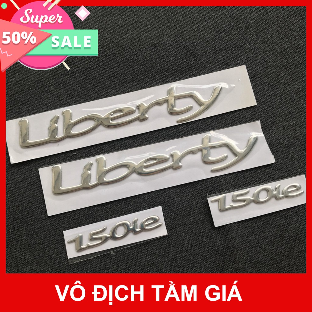 [GIÁ GỐC] TEM DÁN XE CHỮ NỔI LIBERTY 150ie