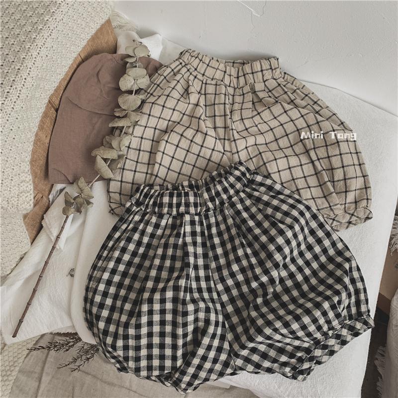 Quần Short Cotton Lanh Họa Tiết Bí Ngô Dễ Thương Chống Muỗi Dễ Phối Đồ Cho Trẻ Em
