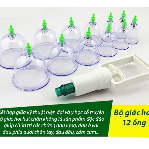 Bộ Giác Hơi Không Dùng Lửa 12 Cốc